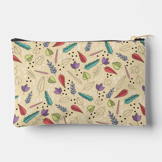 Farbenfrohe Herbstleaf Medley Zubehörtasche (Rückseite)