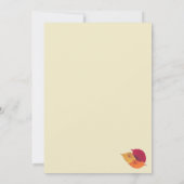 farbenfrohe Herbstleaf Streichellichtfeier Einladung (Rückseite)