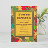 Farbenfrohe Herbstleaves fallen kochout Einladung (Stehend Vorderseite)