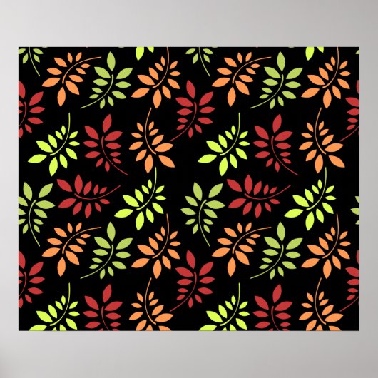 Farbenfrohe Herbstleaves in warmen Tonen-Poster Poster (Vorne)