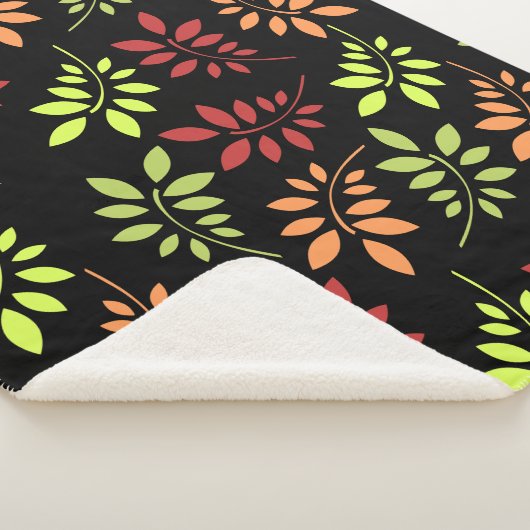 Farbenfrohe Herbstleaves in warmen Tönen Sherpa Bl Sherpadecke (3/4)