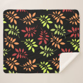 Farbenfrohe Herbstleaves in warmen Tönen Sherpa Bl Sherpadecke (Vorderseite (Horizontal))