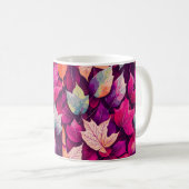 Farbenfrohe Herbstleaves Muster Kaffeetasse (VorderseiteRechts)