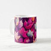 Farbenfrohe Herbstleaves Muster Kaffeetasse (Vorderseite Links)