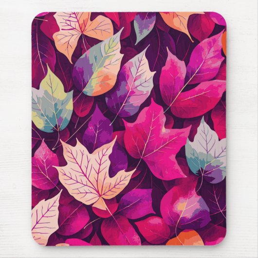 Farbenfrohe Herbstleaves Muster Mousepad (Vorne)