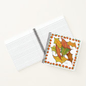 Farbenfrohe Herbstleaves Pumpkins Sketch Notizblock (Innenseite)