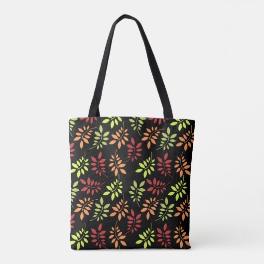 Farbenfrohe Herbstleeves in warmen Tones Tote Tasc Tasche (Rückseite)