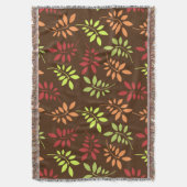 Farbenfrohe Herbstlöcher in warmen Farbtönen wirbe Decke (Vorderseite Vertikal)