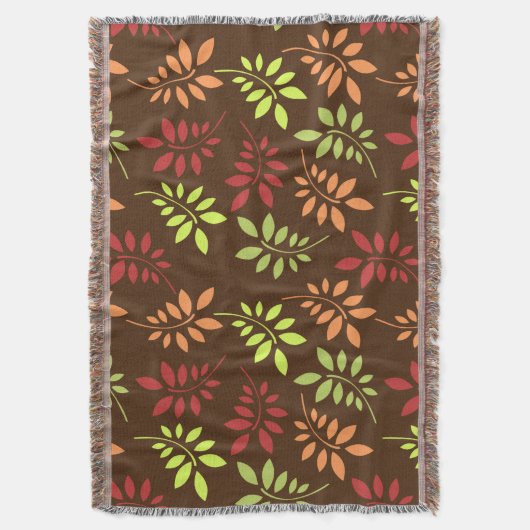 Farbenfrohe Herbstlöcher in warmen Farbtönen wirbe Decke (Vorderseite Vertikal)