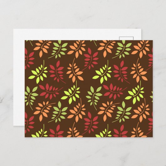 Farbenfrohe Herbstlöcher in warmen Tönen Postkarte (Vorne/Hinten)