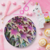 Farbenfrohe Herbstmaple Blätter Blumen Pappteller (Party)