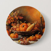 Farbenfrohe Herbstpumpen Button (Vorderseite)