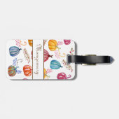 Farbenfrohe Herbstpumpen Individuelle Name Gepäcka Gepäckanhänger (Rückseite horizontal)