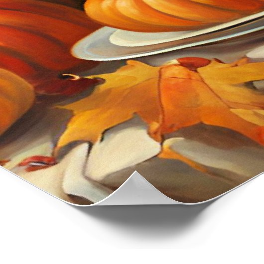 Farbenfrohe Herbstpumpen Poster (Ecke)