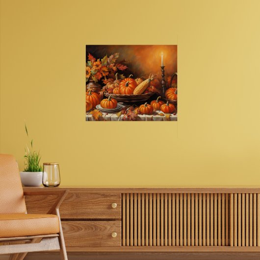 Farbenfrohe Herbstpumpen Poster (Wohnzimmer 2)