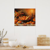 Farbenfrohe Herbstpumpen Poster (Küche)
