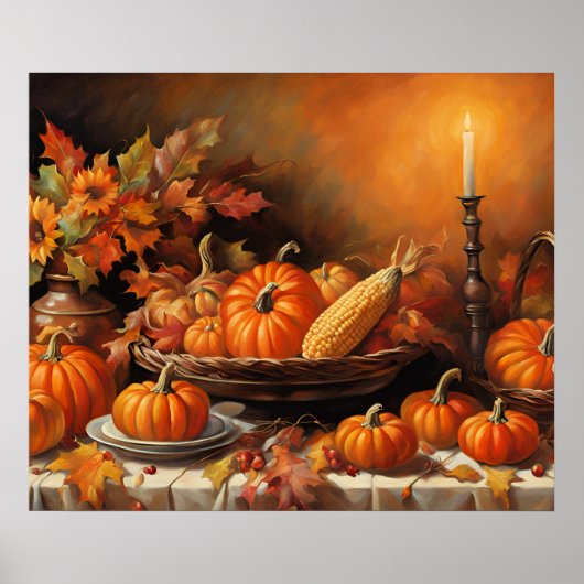 Farbenfrohe Herbstpumpen Poster (Vorne)