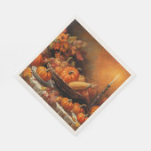 Farbenfrohe Herbstpumpen Serviette (Ecke)