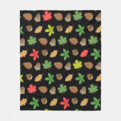 Farbenfrohe Herbstsaison - Naturmuster Fleecedecke (Vorderseite)