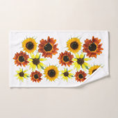 Farbenfrohe Herbstsonnenblumen Fotos Handtuch Set (Handtuch)