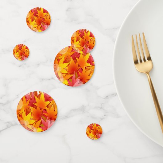 Farbenfrohe Herbsttisch Erntedank Confetti Konfetti (Gruppe)