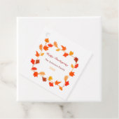 Farbenfrohe Herbstüberreste glücklich zum Erntedan Geschenkanhänger (Beispiel)