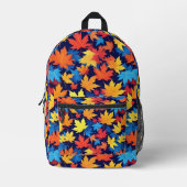 Farbenfrohe Herbstüberreste im dunkelblauen Hinter Bedruckter Rucksack (Vorderseite)