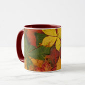 Farbenfrohe Herbstüberreste Keramik Tasse (Vorderseite Links)
