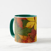 Farbenfrohe Herbstüberreste Keramik Tasse (Vorderseite Links)