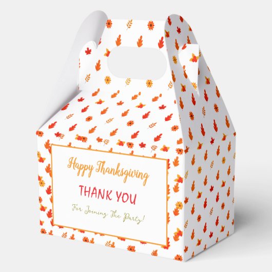 Farbenfrohe Herbstuntergänge Erntedank Dinner Part Geschenkschachtel (Rückseite)