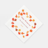 Farbenfrohe Herbstuntergänge Erntedank Dinner Part Serviette (Ecke)