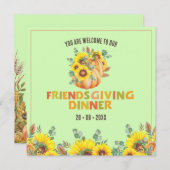 Farbenfrohe Herbstuntergänge Erntedank Grün Abende Einladung (Vorne/Hinten)
