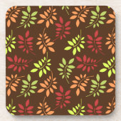 Farbenfrohe Herbstunterschiede in warmen Tönen Getränkeuntersetzer (Vorderseite)