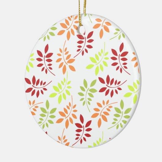 Farbenfrohe Herbstunterschiede in warmen Tönen Keramik Ornament (Links)