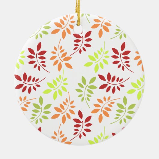 Farbenfrohe Herbstunterschiede in warmen Tönen Keramik Ornament (Hinten)