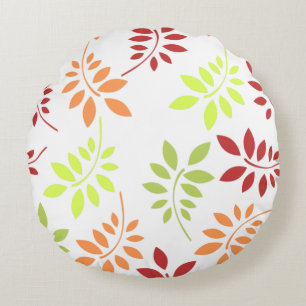 Farbenfrohe Herbstunterschiede in warmen Tönen Rundes Kissen