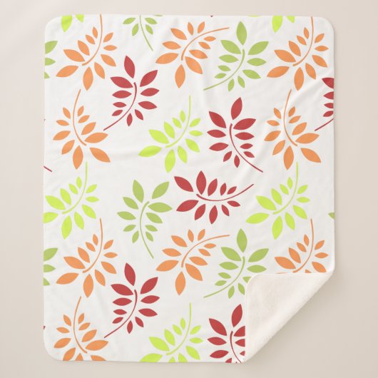 Farbenfrohe Herbstunterschiede in warmen Tönen Sherpadecke (Vorderseite)