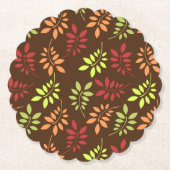 Farbenfrohe Herbstunterschiede in warmen Tönen Untersetzer (Vorderseite)