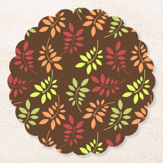 Farbenfrohe Herbstunterschiede in warmen Tönen Untersetzer (Vorderseite)