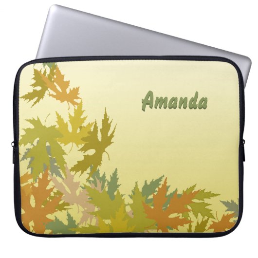 Farbenfrohe Herbstverluste Laptopschutzhülle (Vorderseite)