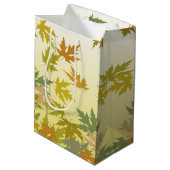 Farbenfrohe Herbstverluste Mittlere Geschenktüte (Rückseite Schrägansicht)