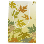 Farbenfrohe Herbstverluste Mittlere Geschenktüte (Rückseite)