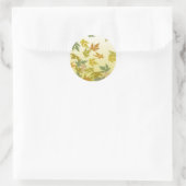 Farbenfrohe Herbstverluste Runder Aufkleber (Tasche)