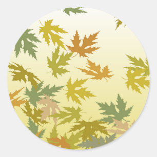 Farbenfrohe Herbstverluste Runder Aufkleber
