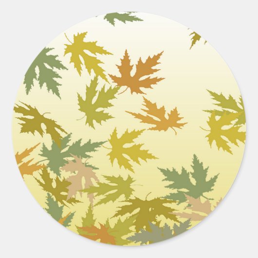 Farbenfrohe Herbstverluste Runder Aufkleber (Vorderseite)