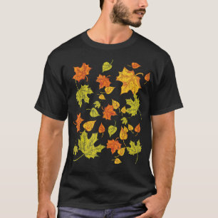 Farbenfrohe Herbstwälder Natur Botanische Blätter T-Shirt