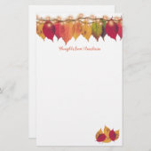 Farbenfrohe Herbstwoche Saisonale Blätter Feuerstr Briefpapier (Vorne/Hinten)