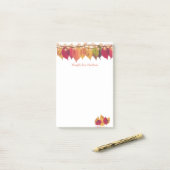 Farbenfrohe Herbstwoche Saisonale Blätter Feuerstr Post-it Klebezettel (Auf Schreibtisch)