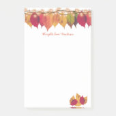 Farbenfrohe Herbstwoche Saisonale Blätter Feuerstr Post-it Klebezettel (Vorderseite)