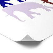 Farbenfrohe Herde ohne Rahmen Poster (Ecke)